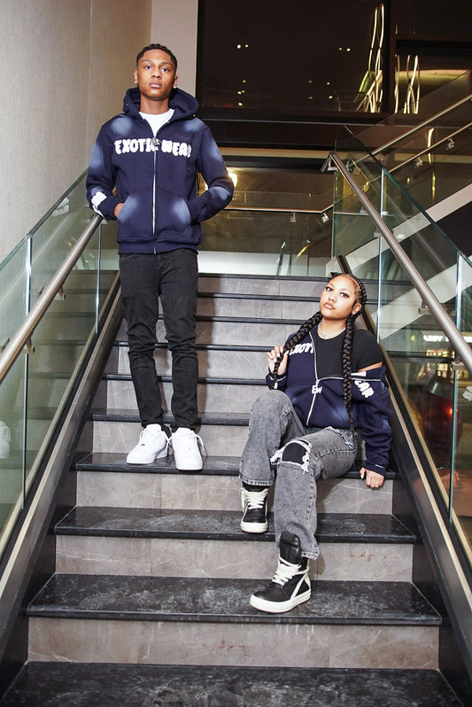 Exotic Wear “ Zipup Dark Navy Blue “